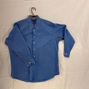 Men's Long Sleeve Button Down Blue Shirt by Knightsbridge Size XL